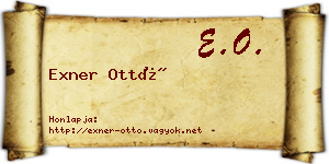 Exner Ottó névjegykártya