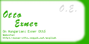 otto exner business card